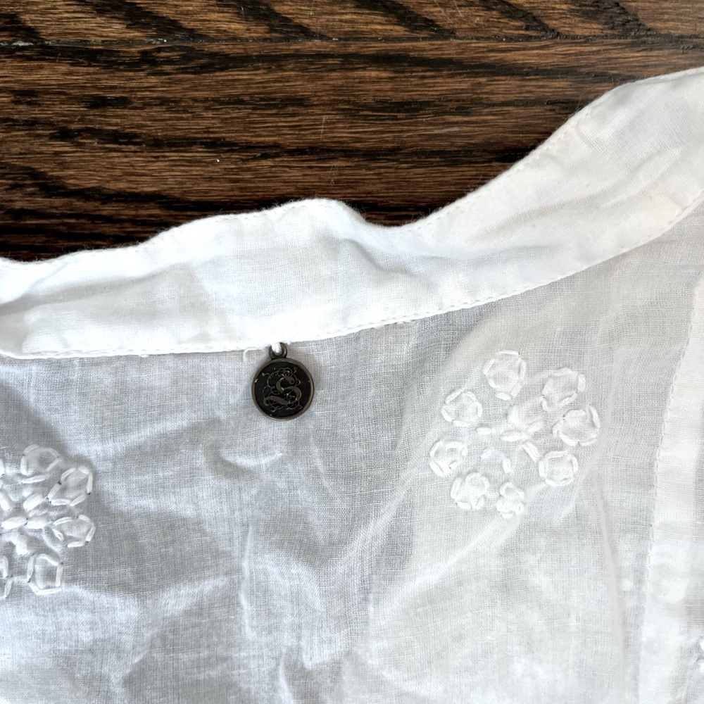 Soft Surroundings White Embroidered Blouse - Picture 5 of 5